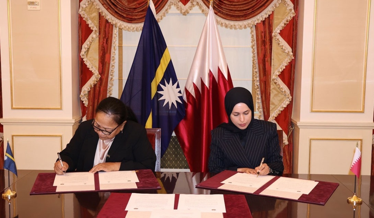 Qatar and Republic of Naoero Sign Agreement to Establish Diplomatic Relations